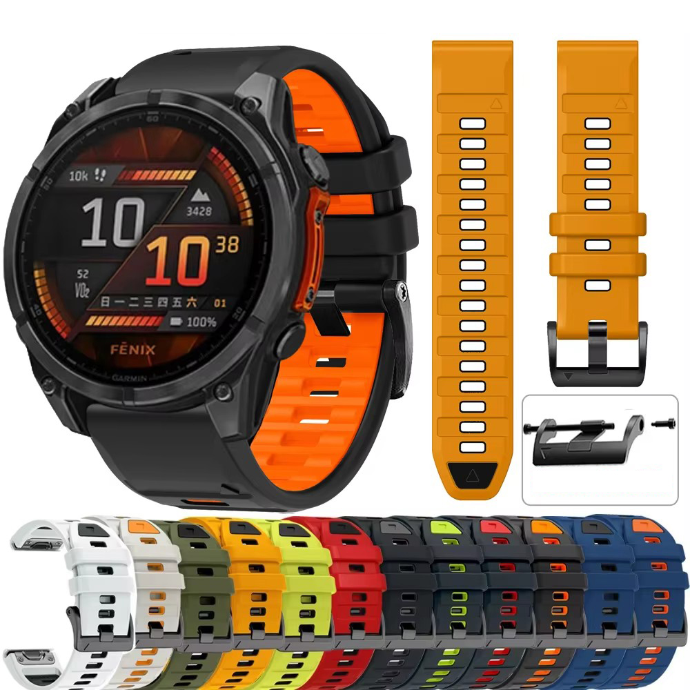 Silicone Watch Band 22Mm - Pulseira de Silicone QuickFit 26mm 22mm