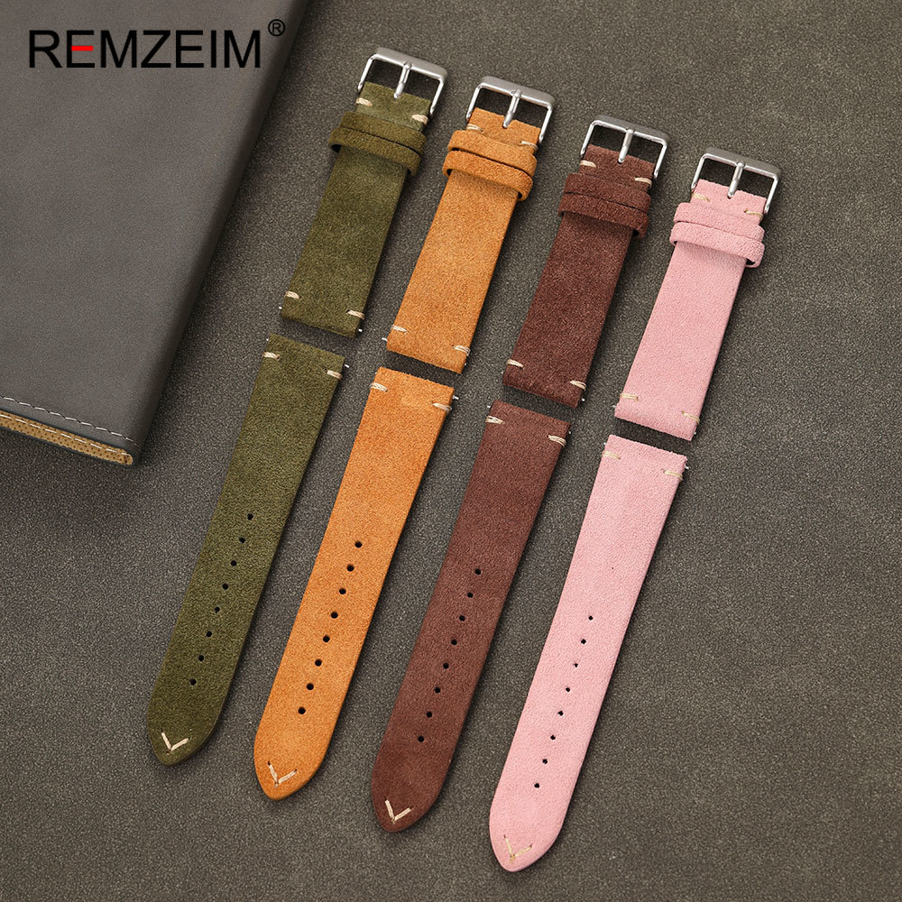 Suede Strap Watch - Pulseira de Relógio Unissex em Couro