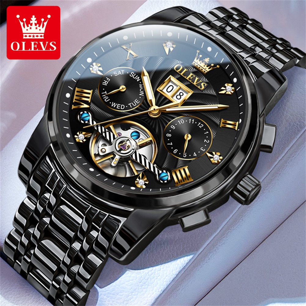 Rolex Watch Datejust - Olevs relógios masculinos clássicos turbilhão multi-função