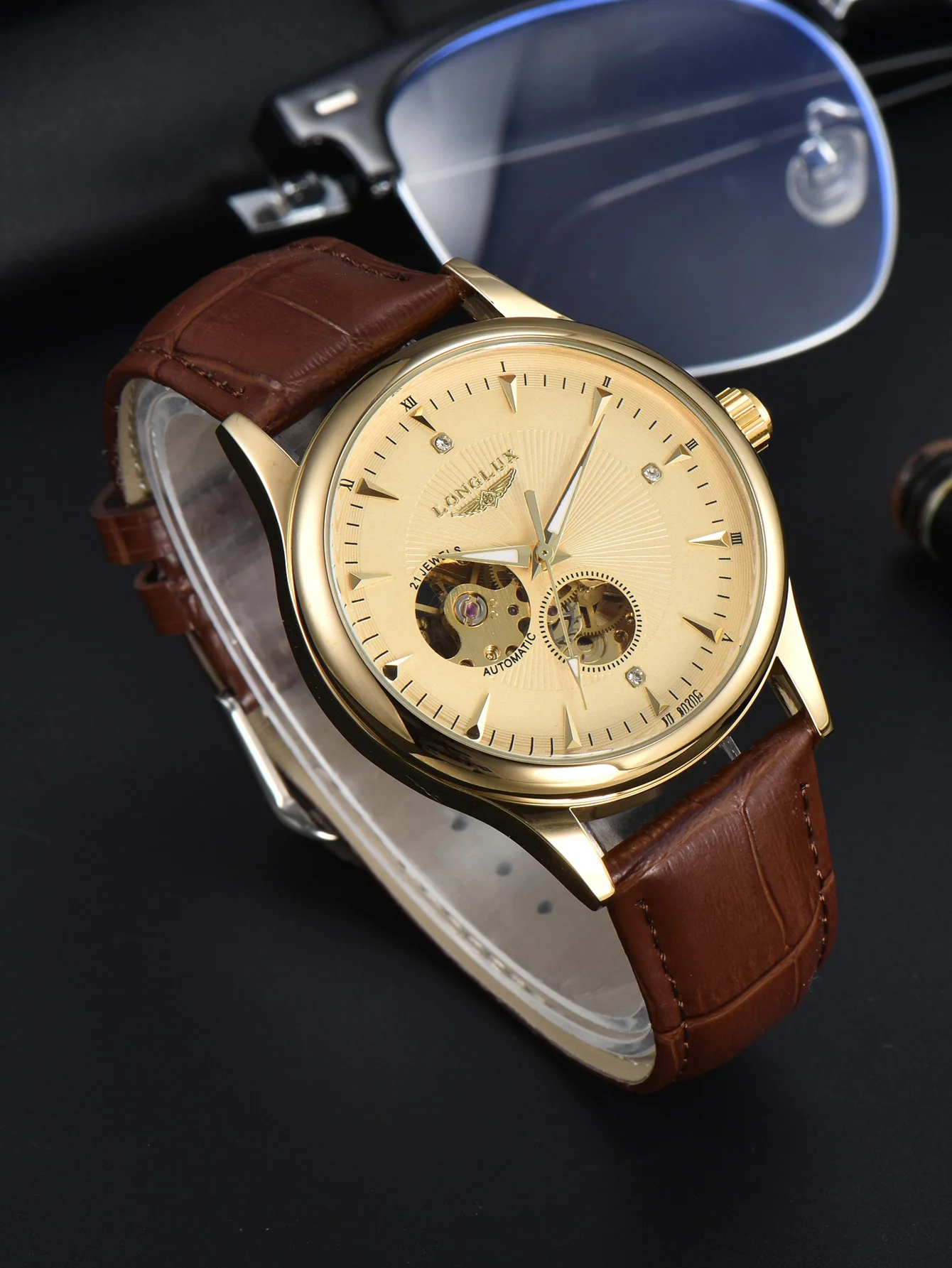 Rolex Watch Datejust - Relógio Automático LONGLUX Estilo Elegante Atacado