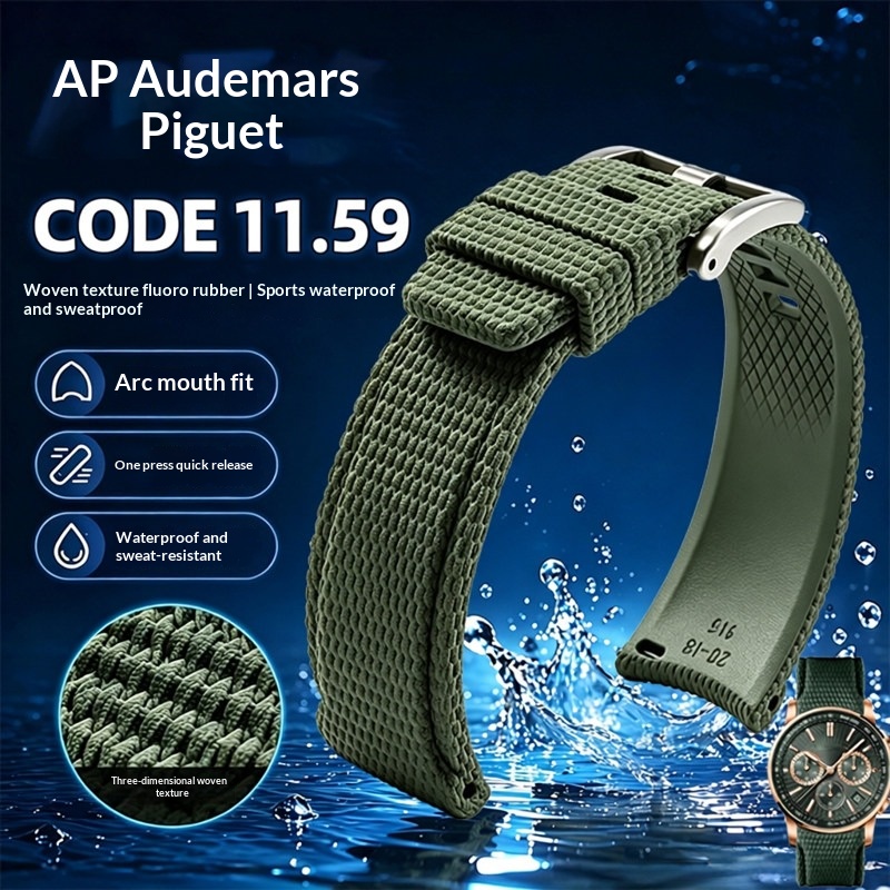 Pulseira de Borracha FKM com E - Audemars Piguet Watch Code 11.59 avaliação e preço