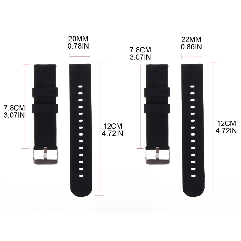 Pulseira de silicone 20/22mm S - Silicone Watch Band 22Mm avaliação e preço