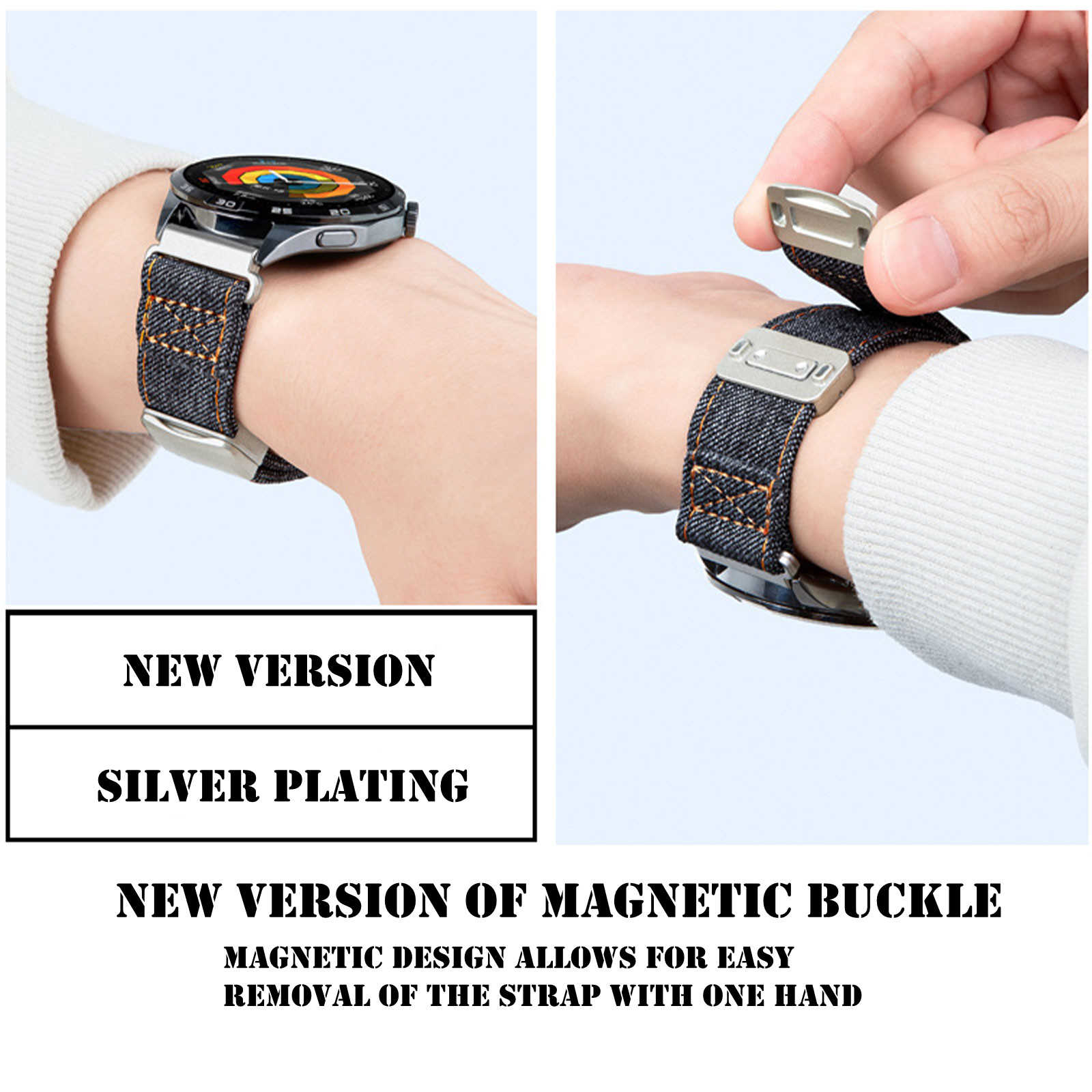 Bandas magnéticas para Amazfit - Canvas Strap Watch avaliação e preço