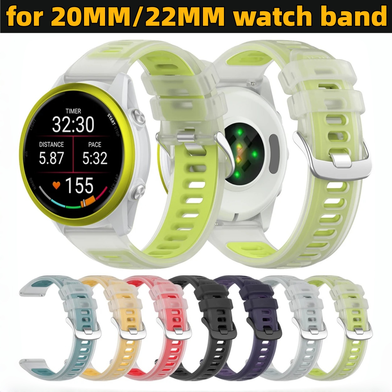 Pulseira de silicone transpare - Silicone Watch Band 22Mm avaliação e preço