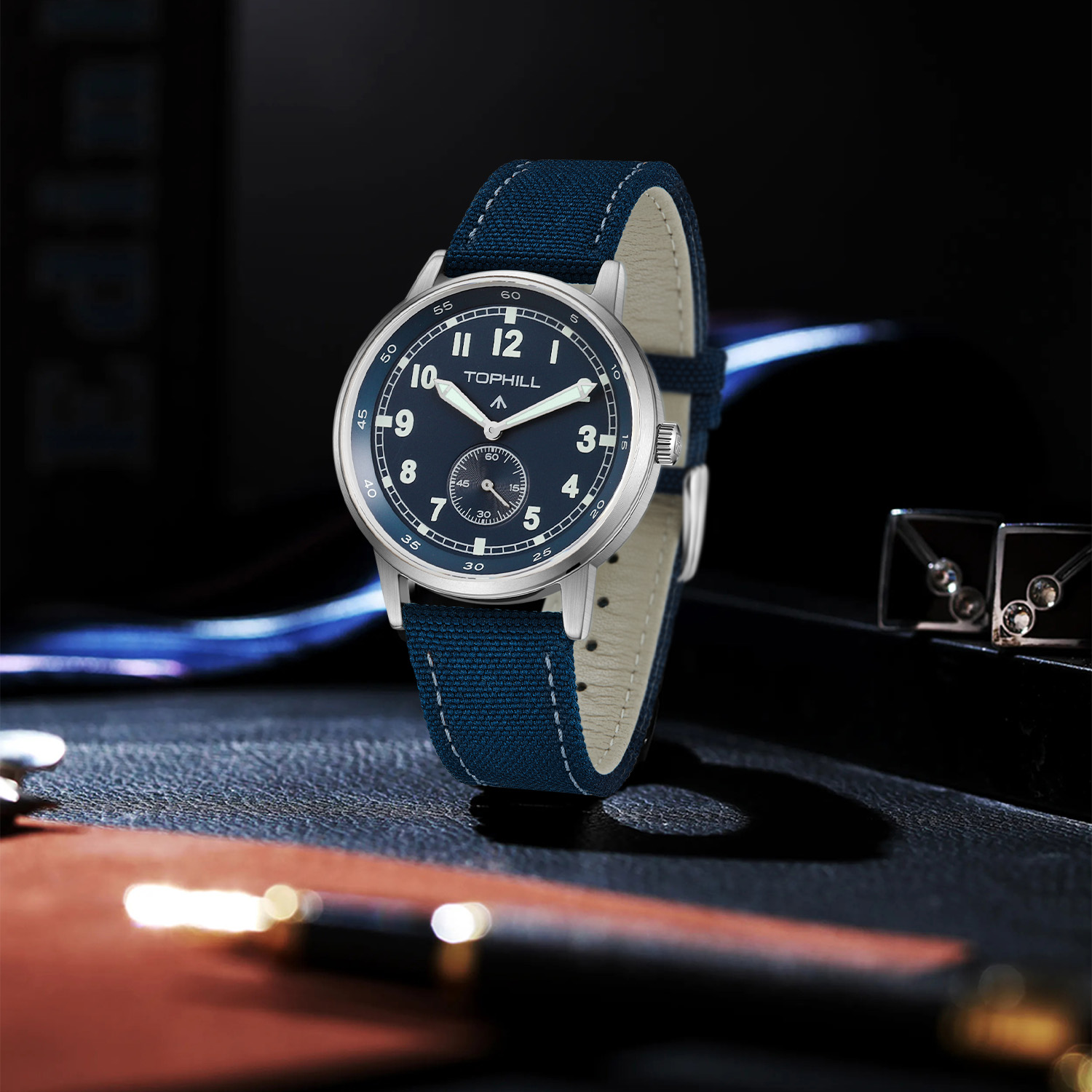 2025 novo tophill tw099g 40mm  - Canvas Strap Watch avaliação e preço