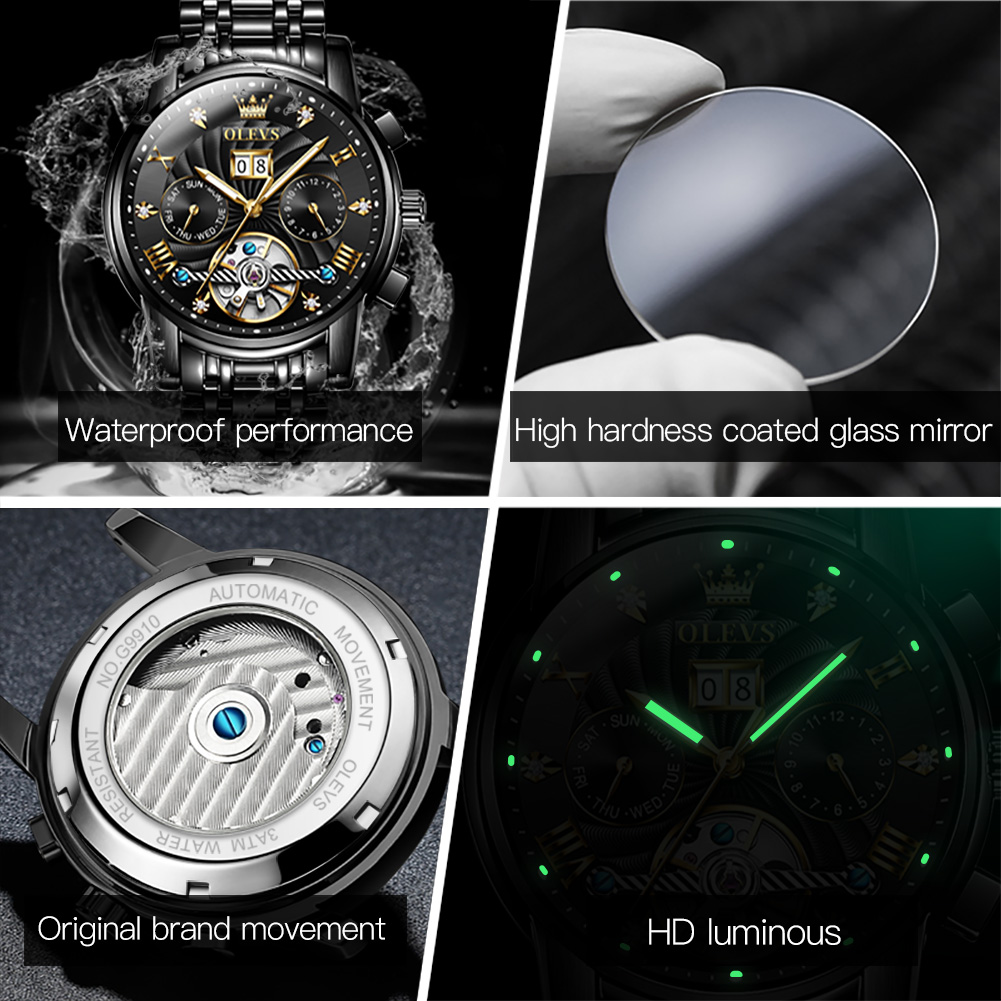 Olevs relógios masculinos clás - Rolex Watch Datejust avaliação e preço