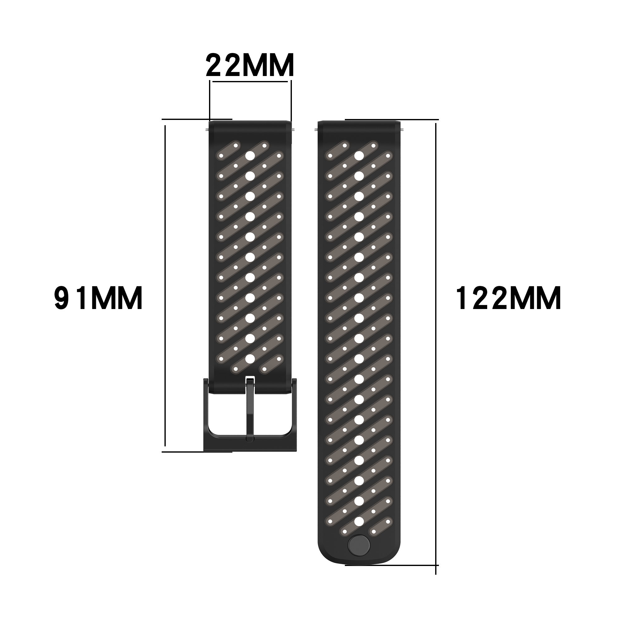 Pulseira esportiva de silicone - Silicone Watch Band 22Mm avaliação e preço