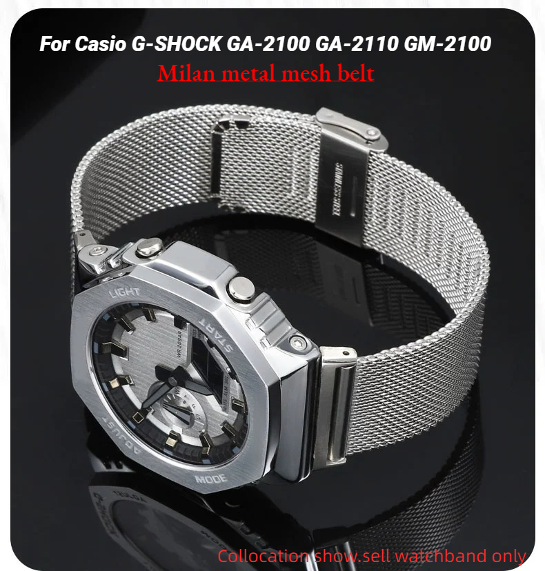 Milan cinto de malha de metal  - Casio Watch G-Shock Ga-2100 avaliação e preço